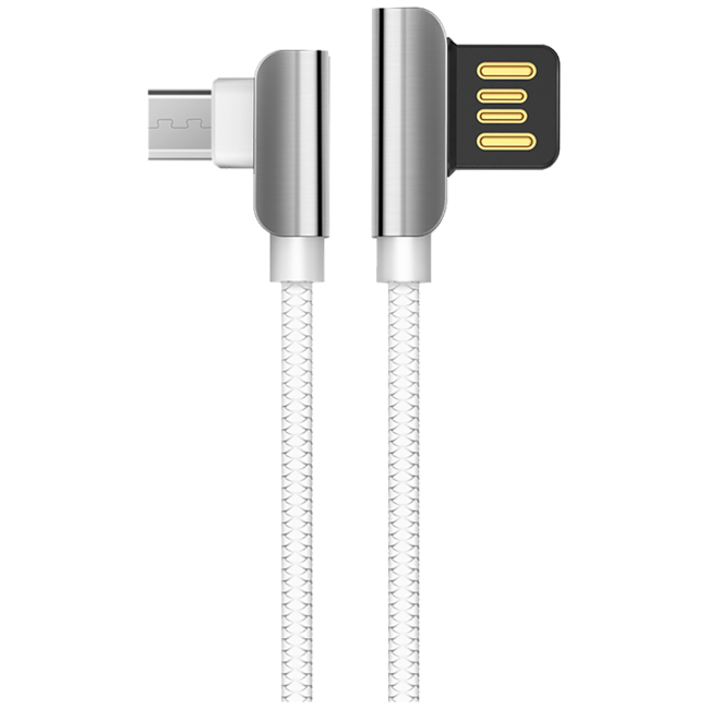 hoco. USB kabl za smartphone, micro USB, 1.2 met., 2.4 A, bijela - U42 Exquisite steel, Micro USB, WH - Image 3