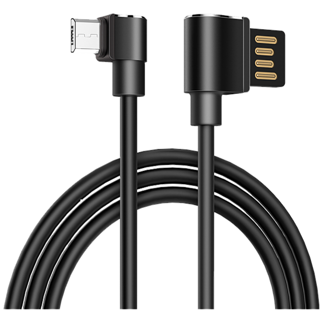hoco. USB kabl za smartphone, micro USB, kutni 90°, 1.2 met,crna - U37 Long Roam, Micro USB , BK - Image 4