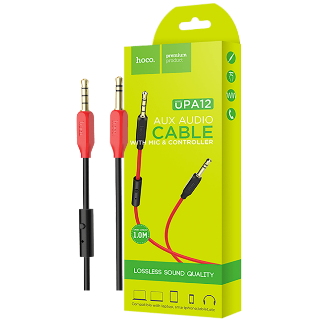 hoco. Audio kabl 3.5 mm sa mikrofonom, dužina 1.0 metar - UPA12 AUX MIC
