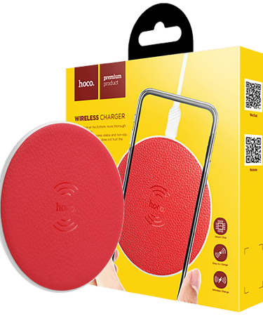 hoco. Punjač bežični, univerzalni, za smartphone, 5 W, crvena - CW14 Wireless charger, RD