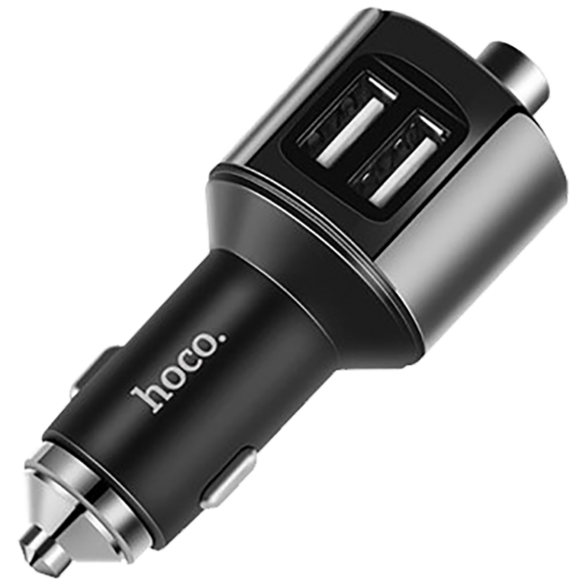 hoco. FM modulator, BT handsfree, 12 V/24 V, 2 x USB 2,4 A - E19 Smart, BT, FM, Charger - Image 4