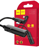hoco. Adapter za slušalice 2in1, iPhone,Lightning na 2 x Lightning - LS18 Lightning to Lightning
