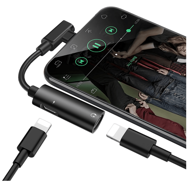 hoco. Adapter za slušalice 2in1, iPhone,Lightning na 2 x Lightning - LS18 Lightning to Lightning - Image 5