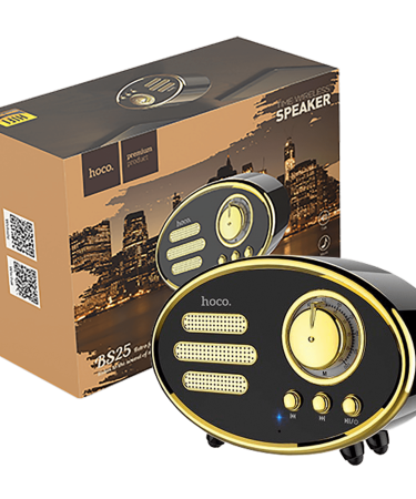 hoco. Zvučnik bežični, Bluetooth,retro, 1200 mAh, 5 h, 5 W, crna - BS25 Time, Bluetooth, retro, black