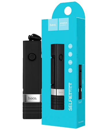hoco. Selfie stick za smartphone, žični - K3 Beauty Selfie Stick, black