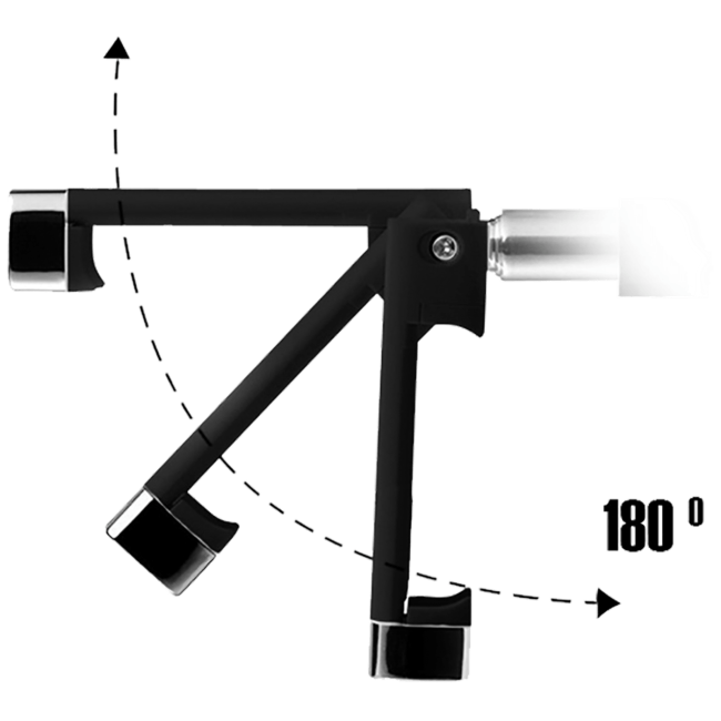 hoco. Selfie stick za smartphone, žični - K3 Beauty Selfie Stick, black - Image 5