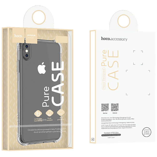 hoco. Maska za iPhone X / XS, transparent - Armor series Case iPhone X/XS - Image 2