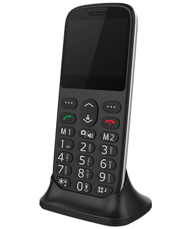 MeanIT Telefon mobilni, 2.31" zaslon, SOS tipka - SENIOR IV Black