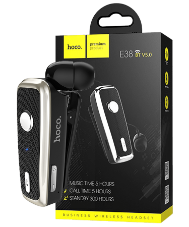 hoco. Slušalica bežična sa mikrofonom, Bluetooth, 90 mAh, 5 h - E38 Business Black