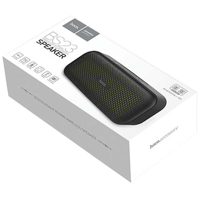 hoco. Zvučnik bežični, Bluetooth, 1200 mAh, 3 h, 5 W, crna - BS23 Elegant rhyme - Image 2