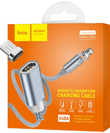 hoco. USB kabl za smartphone, metal magnetic, micro USB, 2.0 A - U40A Magnetic microUSB