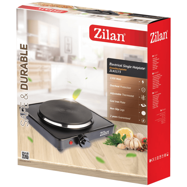Zilan Električno kuhalo, 1 ploča - 18.5 cm, 1500 W, crna - ZLN2174 (ZLN2173/BK) - Image 2