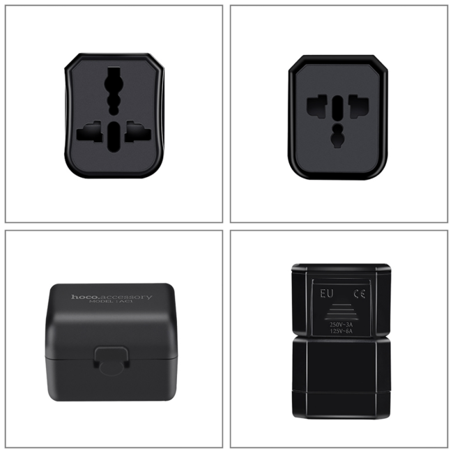 hoco. Punjač kućni, univerzalni, EU/UK/US/AU, 1 x USB, 3 A - AC1 Universal Charger - Image 3