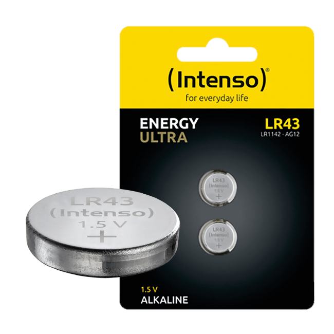 (Intenso) Baterija alkalna LR43/2, 1,5 V dugmasta, blister 2 kom - Image 2