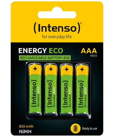 (Intenso) Baterija punjiva AAA / HR03, 850 mAh, blister 4 kom - AAA / HR03/850