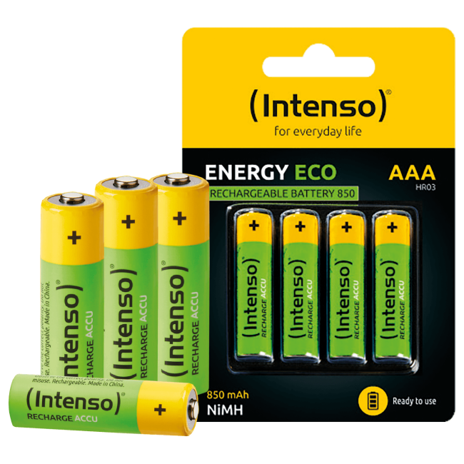 (Intenso) Baterija punjiva AAA / HR03, 850 mAh, blister 4 kom - AAA / HR03/850 - Image 2