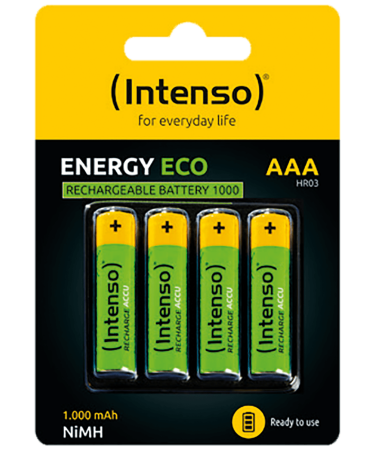(Intenso) Baterija punjiva AAA / HR03, 1000 mAh, blister 4 kom - AAA / HR03/1000