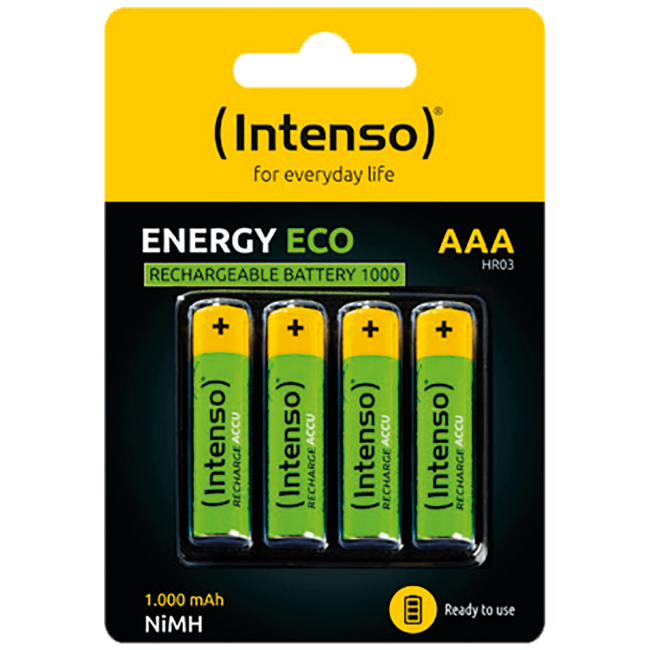 (Intenso) Baterija punjiva AAA / HR03, 1000 mAh, blister 4 kom - AAA / HR03/1000