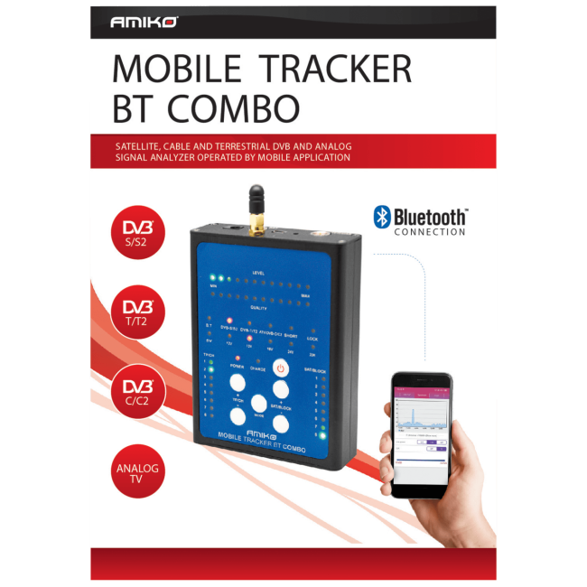 Amiko Instrument mjerni, DVB-S2/T2/C, Bluetooth - Mobile Tracker BT Combo - Image 2