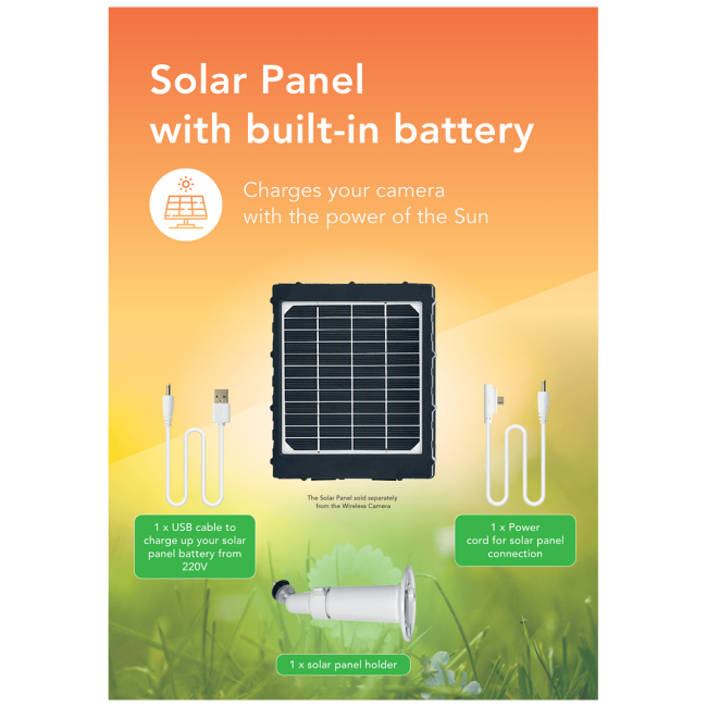 Amiko Home Solarni panel sa ugrađenom baterijom za BC-16 - Solar Panel - Image 2