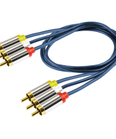 home RCA stereo kabl,3xRCA muški, 3xRCA muški,premium kv., 1.0m - A 4-1M