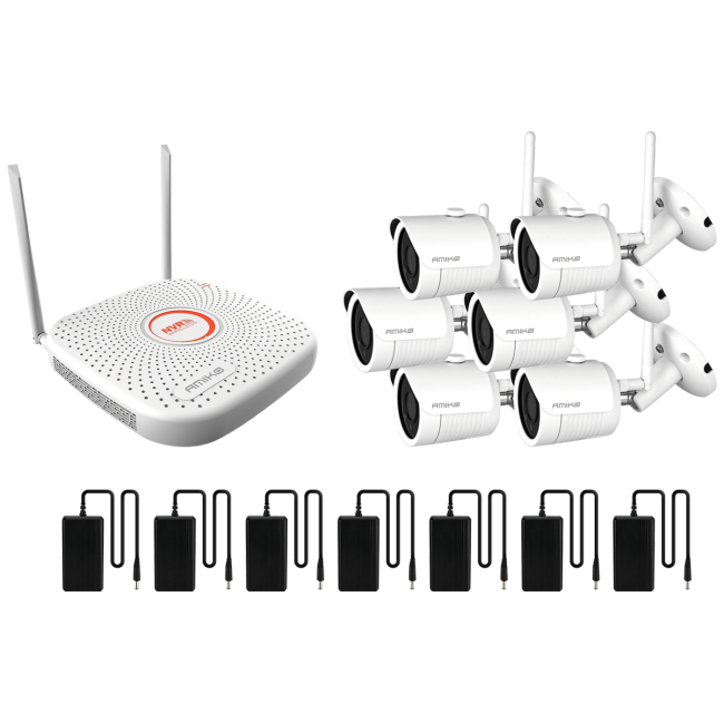 Amiko Home Set za video nadzor, 2 Mpixel, 6 x bullet cam., 9 ch, WiFi - WIFI KIT-6900