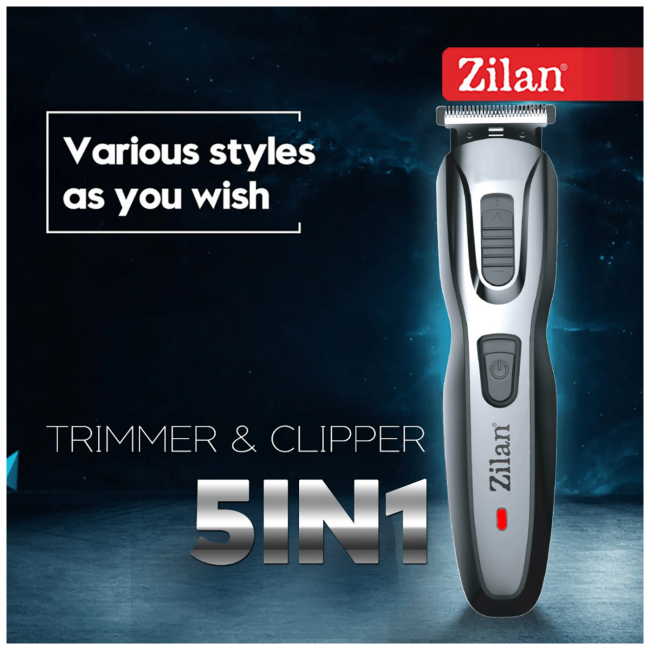 Zilan Trimer i šišač, 5 in 1, Accu na baterije za sisanje - ZLN3857 - Image 5