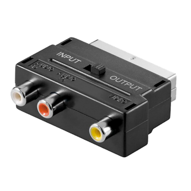 ZED electronic Scart prelaz  na 3 x RCA (činč), sa prekidačem - VP49 - Image 2