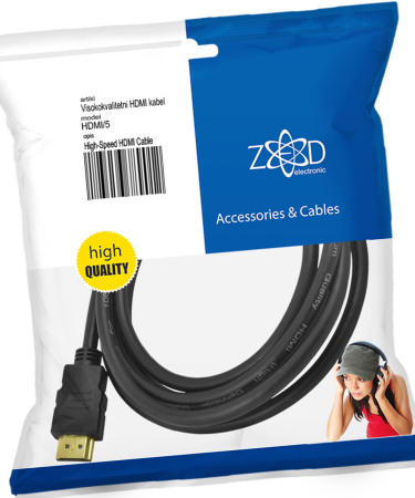 ZED electronic HDMI kabl, 5.0 met, ver. 1.4 - HDMI/5