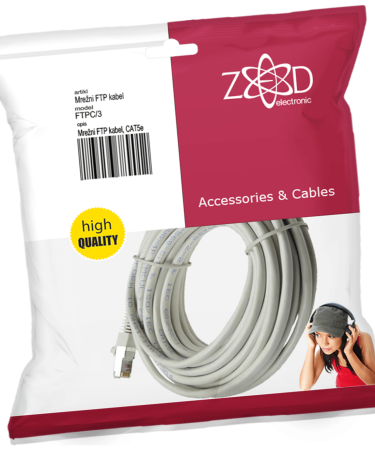 ZED electronic Mrežni FTP kabl, CAT5E, 3 met - FTPC/3
