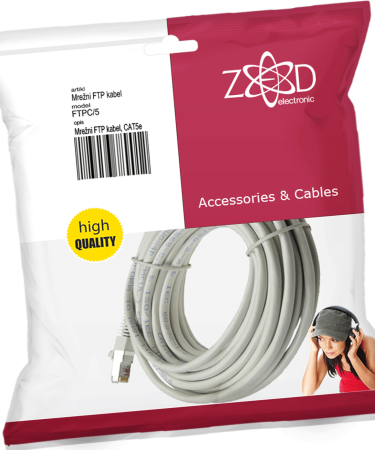 ZED electronic Mrežni FTP kabl, CAT5E, 5 met - FTPC/5