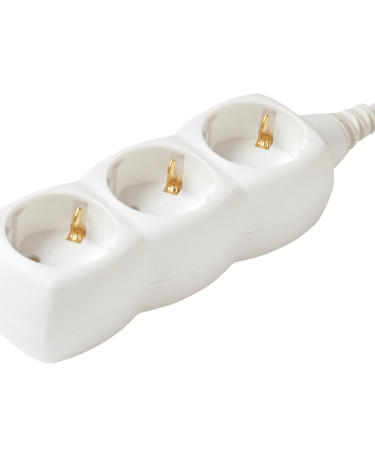 home Produžni kabl, 3 utičnica, 1.5mm², 3 met, bijeli - NV 3-3/WH/1,5