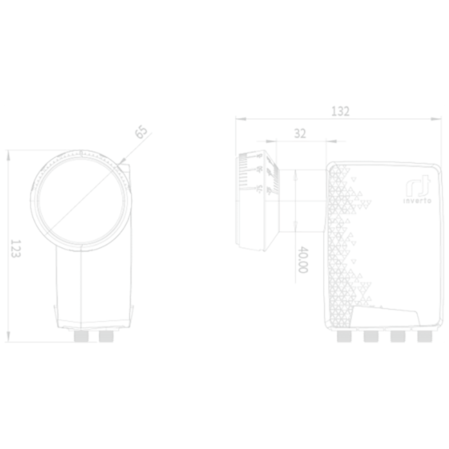 Inverto LNB Octo, sum 0.7 dB, vodonepropusan, 40 mm - IDLP-OCT410-PREMU-OPN - Image 2