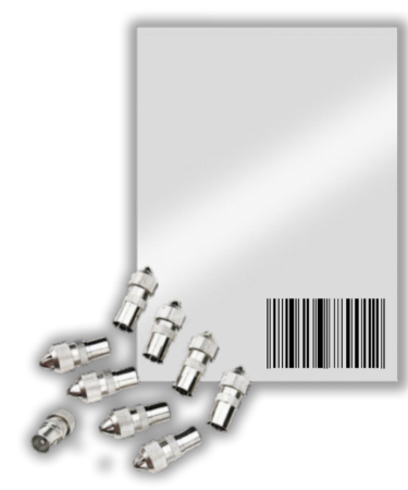 ZED electronic RF utikač metalni, pak. 25 kom. - RFMA/25