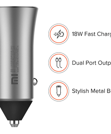 Xiaomi Auto punjač za smartphone, 2 x USB, QC 18 W, 12-24 V, 2.4 A - Mi Car Charger Pro