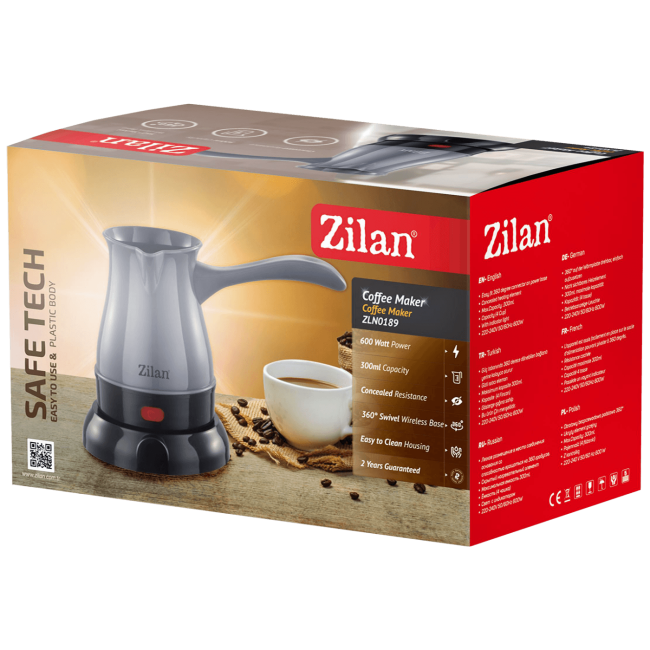 Zilan Kuhalo za kafu, 600 W, 0,3 lit., siva - ZLN0189 - Image 2