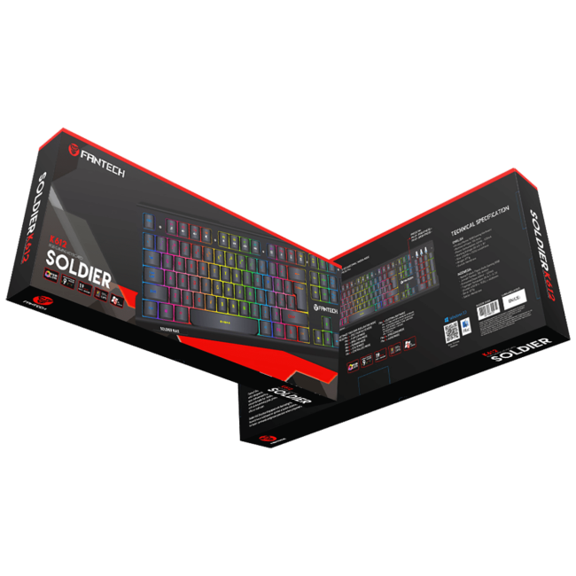 Fantech Tastatura sa RGB osvjetljenjem, gaming - K612 Soldier - Image 2