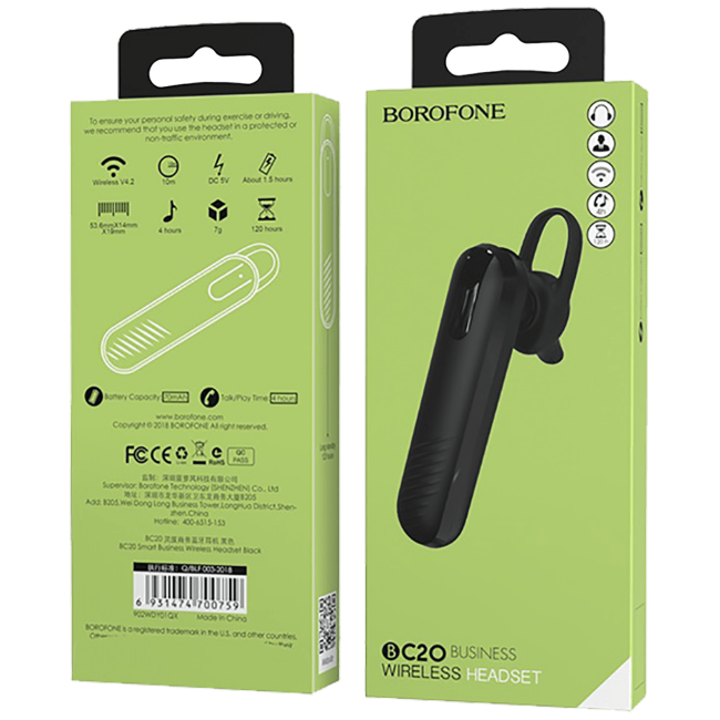 Borofone Slušalica bežične sa mikrofonom, Bluetooth, 70 mA, 4 h - BC20 Smart Black - Image 2