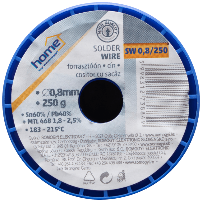 SMA Tinol za lemljenje, Ø 0.8 mm, 250g - SW 0.8/250 - Image 2