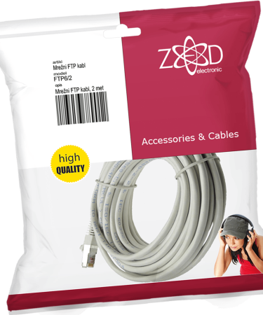ZED electronic Mrežni FTP kabl, CAT6, 2 met - FTP6/2