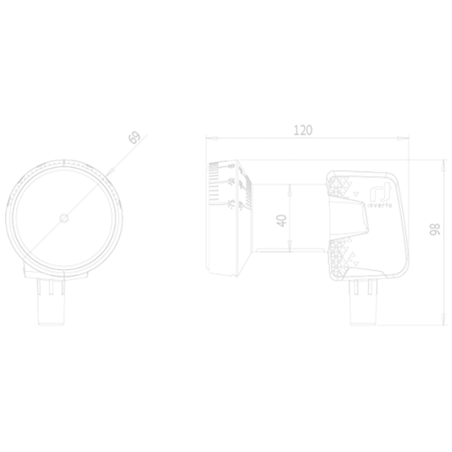 Inverto LNB Single, šum 0,3dB, Home Pro, DVB-S2 ( HD - UHD ) - IDLH-SNL410-HMPRO-OPN - Image 2