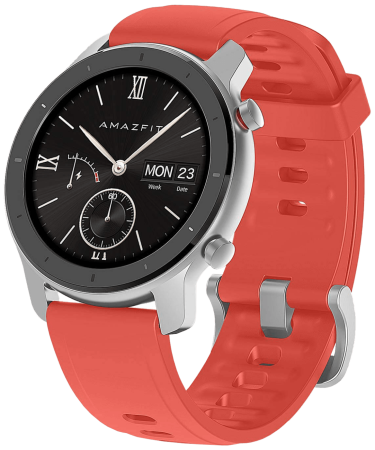 Amazfit SAT pametni, 1.2" AMOLED zaslon, vodootporan 5ATM, BT - GTR 42mm Coral Red
