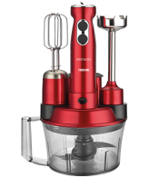 Goldmaster Štapni mikser sa posudom, 5u1, 1000 W, Multipraktik - GM-7239K Elena Max Red