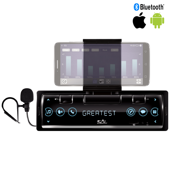 SAL Pametni auto radio sa držačem za smartphone, 4 x 45W - VB 8000