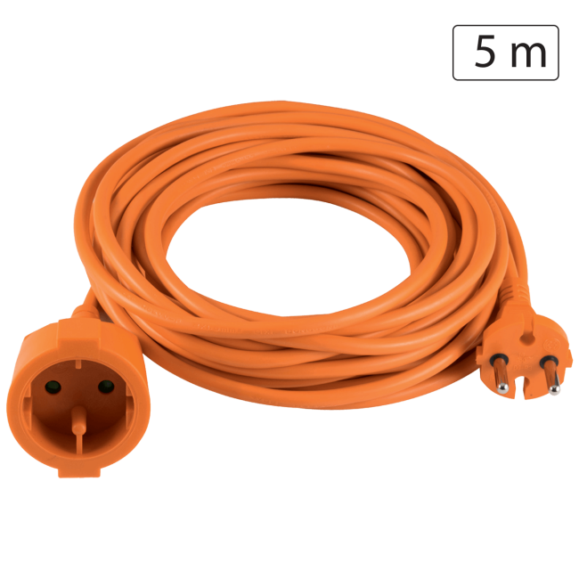 home Produžni strujni kabl 1 utičnica, 5m, H05VV-F 3G 1,5mm² - NV 2-5/OR/1.5