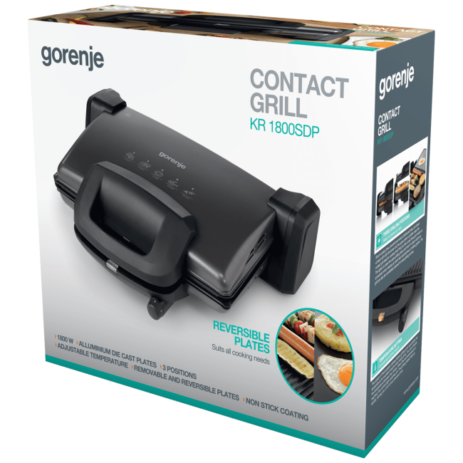 Gorenje Grill kontaktni, snaga 1800W - KR1800SDP - Image 2