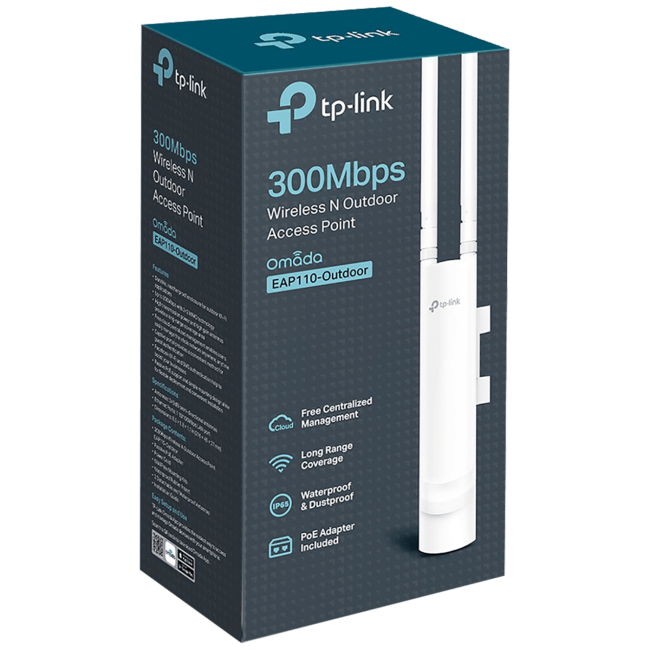 TP-LINK Wireless N Access Point, 300Mbps, 2.4GHz, IP65 - EAP110-Outdoor - Image 2