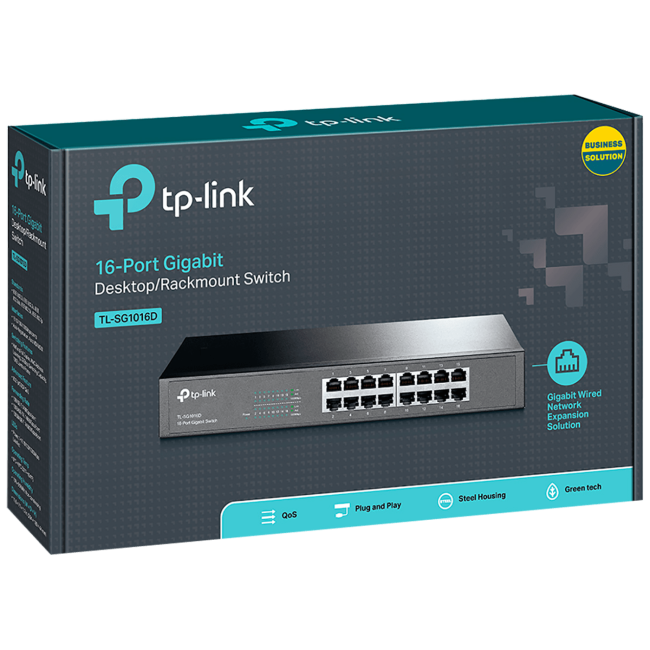 TP-LINK 16-Portni switch, 16x10/100/1000 Mbps - TL-SG1016D - Image 2