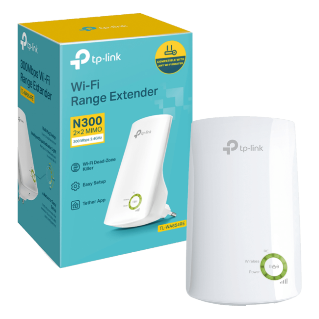 TP-LINK Wireless-N Extender-Access Point, 300Mbps, 2,4GHz - TL-WA854RE