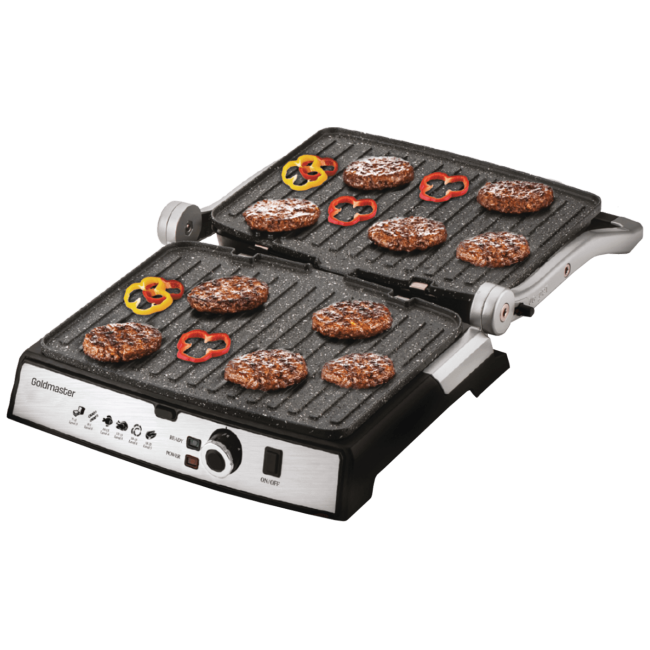 Goldmaster Grill kontaktni, granitni premaz, otvaranja za 180°, 2000W - GM-7450K Tostmix - Red - Image 2